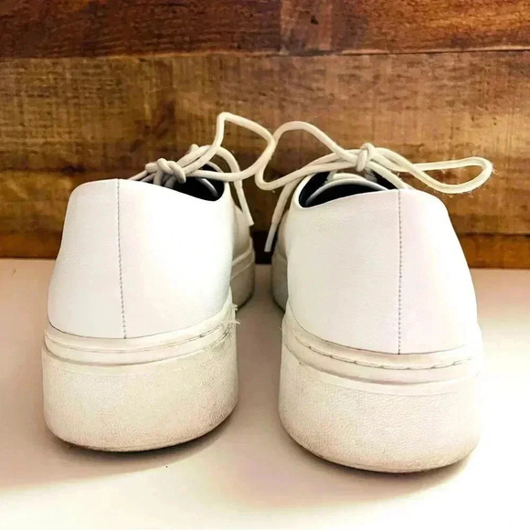 EILEEN FISHER Prescot Platform Sneaker Sz 8.5 In Snow Leather - Picture 5 of 7